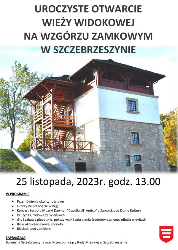 Otwarcie wieży w Szczebrzeszynie