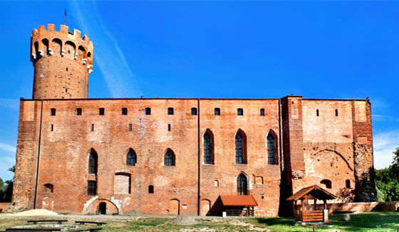 Frontowe zdjęcie zamku Świecie