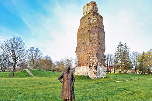 Frontowe zdjęcie zamku Rytwiany